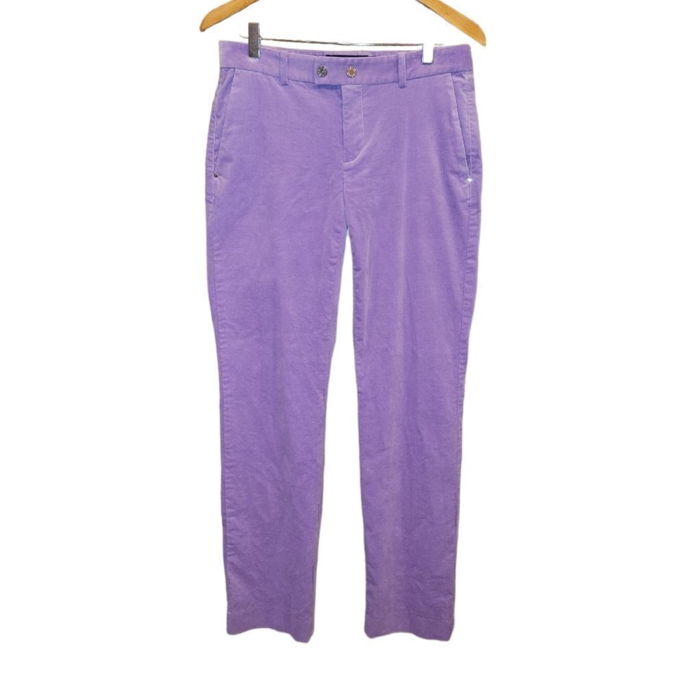 Ralph Lauren Golf Women's Purple Corduroy Regular Rise Pants 6